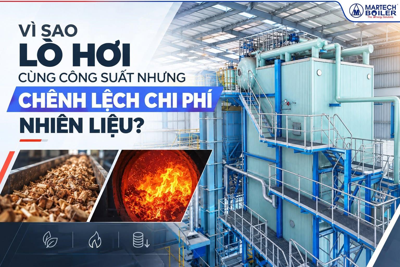 2 LÒ HƠI CÙNG CÔNG SUẤT 20 TPH – VÌ SAO CHI PHÍ NHIÊN LIỆU CÓ THỂ CHÊNH NHAU HÀNG TRĂM TRIỆU/NĂM? 